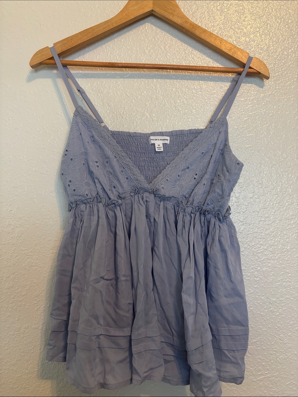 love on a hanger Lavender Eyelet Spaghetti Strap Camisole